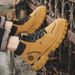 European Warm Series Winter High-top Martin Boots With Fleece Lining, Warm New Work Shoes, Trendy Men's Short Boots, Snow Cotton Shoes_vogvips.com