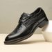 Euro Step Top Layer Cowhide 2025 New British Genuine Leather Handcrafted Brogue Men's Business Formal Derby Shoes_vogvips.com