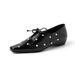 Lan Cabinet Super Soft Loafers For Women Lace Up Rivet Red Leather Shoes Square Toe Cm Hidden Heel Single_vogvips.com
