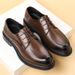 Men's Genuine Leather Business Dress Shoes Formal Wedding Shoes_vogvips.com