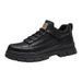 2024 Autumn New Casual Leather Shoes Men's Mid-top Martin Outdoor Thick-soled Work Short Boots_vogvips.com