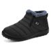 Cross-Border Couple Style Large Size Snow With Fleece Lining Thickened Cotton Polyurethane Warm Short Boots Cold-Proof_vogvips.com