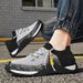 Men’s Shoes 2026 Summer Flyknit Mesh Breathable Trendy Versatile Sock‑style Sneakers Casual Running Black Coconut‑style Athletic Shoes_vogvips.com