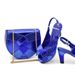 New Evening Party With High Heel Broken Diamond Round Head Fish Mouth Sandals With The Same Style Bag Set_vogvips.com