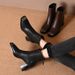 Square Toe British Martin Boots For Women, Versati Autumn And Winter High Ank Boots, Chunky Heel 2024 New French_vogvips.com