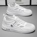 Summer New Breathable Hollow Out Men's Versatile White Mesh Casual Sneakers Trendy Shoes_vogvips.com