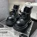 Internet Celebrity British Style Martin 2024 Autumn New Big Toe Work Thick Sole Platform Motorcycle Short Boots Trendy_vogvips.com