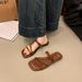 French Slippers For Women Summer Outdoor 2025 New Flat Strap Fairy Style Vacation Sandals Ins Trend_vogvips.com