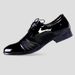 Preferred Oversized Leather For Business Attire, Men's With Lace Up Pointed Casual Shoes, Versatile Single Shoes_vogvips.com