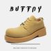 Derby Shoes Men's Mickey Big Head Shoes Low Top Platform Big Yellow Boots Round Head Leather Shoes_vogvips.com