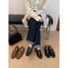 Old Money Flat Low-Heel Loafers For Women, 2026 Autumn New British Style Belt Buckle Small Leather Shoes, Vintage_vogvips.com