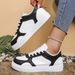Elegant Lace Up Running Sports Casual Shoes, Fashionable, Comfortable, Breathable, Unisex_vogvips.com