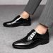 Men's Leather New Business Dress Oversized Men's Lace Up Wedding Shoes, Versatile Casual Shoes_vogvips.com