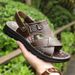 Summer Sandals Genuine Leather Non-slip Slippers Outdoor Thick-soled Beach Shoes Comfor Soft Men Sandalias_vogvips.com