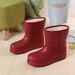 EVA One-Piece Korean Style Snow Boots New Anti-Cold Mid-Calf Furry Thickened Student Waterproof Non-Slip Type_vogvips.com