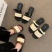 Stomp Feeling Soft Bottom Non-slip Flat Slippers Women's Outer Wear New Retro All-match Casual Beach Shoes_vogvips.com