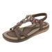 W676-1 New 2025 Cross-Border Rhinestone Flower Casual Fashion Versatile Flat Sandals For Women Thailand Beach_vogvips.com