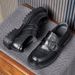New Horse Carrying Buckle Loafers With Round Toe Casual For Men, Made Of Genuine Leather And British Business Thick_vogvips.com