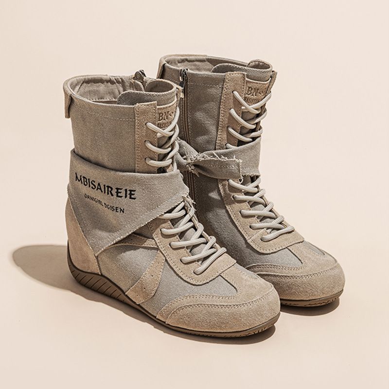 2025 New Wasteland Style Ash Series Soft Sole Personality Versatile Mid-Calf Height-Increasing Trendy Fun Short Boots_vogvips.com
