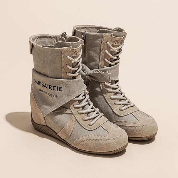 2025 New Wasteland Style Ash Series Soft Sole Personality Versatile Mid-Calf Height-Increasing Trendy Fun Short Boots_vogvips.com