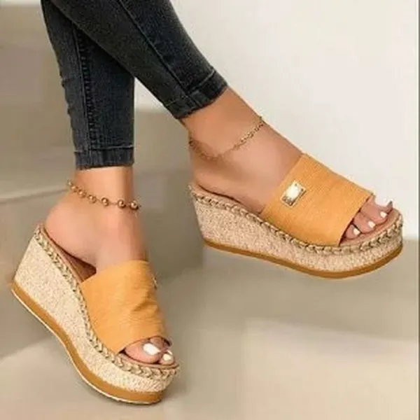 Womens High Heels Sandal Thick Bottom Casual Ladies Leisure Summer Wedges Sandals Woman Shoes Women Platform Mules_vogvips.com