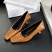 Small Wow Women's Chunky Heel Square Toe Pumps - Soft PU Leather French Style Elegant Office Dress Shoes For Women (Black, Light Brown, Khaki)_vogvips.com