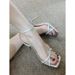 MTX French Style Strappy High Heels For Women 2025 Summer New Silver Rhinestone One-Strap Thin Heel Roman Sandals_vogvips.com