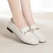 Soft Leather Loafers Women, Summer Slip-on Soft-soled Moccasins, Spring And Autumn Flat Shoes, Large Size Women's Shoes_vogvips.com