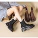 Thick-Soled Genuine Leather Martin New Autumn And Winter Style, Height-Increasing Short For Petite Women, Fleece-Lined_vogvips.com