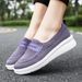 2025 New Women's Shoes: Versatile Flyknit Shoes, Casual And Comfortable Mom Shoes, Breathable Fashionable Slip-On Sneakers_vogvips.com