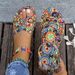 Women's Ethnic Style Printed Flat Open Toe Sandals plus Size Summer Woven Hollow out Beach Sandals_vogvips.com