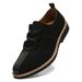 Men's Casual Leather Shoes In British Style, Versatile, Soft-soled, Comfortable Low-top Shoes, Trendy Retro Patchwork_vogvips.com