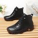 Handmade Casual Versatile Soft-Soled Mom Shoes, Large Size High-Top Women's Shoes, Flat Single Shoes, Casual Shoes_vogvips.com
