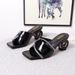 2024 New External Single Square Head Irregular High Heel Instagram Style One Line Water Diamond Fashion Versatile_vogvips.com