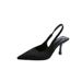 Pointed-toe Women, 2025 Spring New Model, Back-strap Single Shoes, French-style Closed-toe High-heeled Sandals For Women_vogvips.com