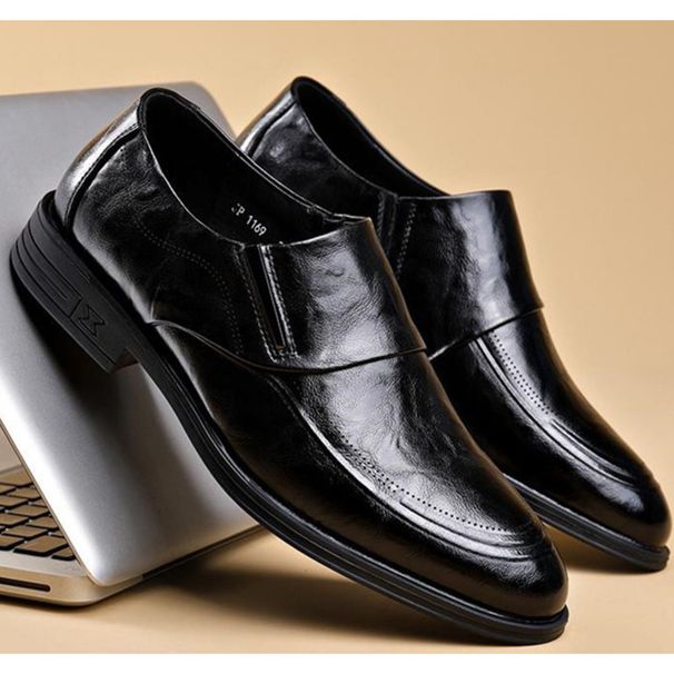 Men's Business Formal Shoes Men's Moccasin Breathable British Style A Footstool Soft Leather Soft Bottom Casual Men's Shoes_vogvips.com