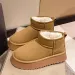 Free Shipping Women's Platform Anti-Slip Snow 2025 Fall Winter New Design Fur-Lined Thick Warm Cotton Boots Brown Black_vogvips.com
