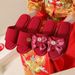 Wedding Festive Red For A Couple Autumn And Winter, Newlyweds In Winter Home, Indoor Brides, Dowry Slippers_vogvips.com