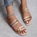Foreign Trade Women's Slippers 2022 Summer New Style European And American Large Size Cross-border Color-blocking_vogvips.com
