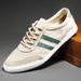 Men's Slip‑On Canvas Shoes, Retro Lightweight Low‑Top Casual Board Shoes, Classic Versatile Breathable Footwear For Daily Wear_vogvips.com