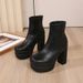 2025 Autumn Winter New European And American Foreign Trade Cross-Border Waterproof Platform Chunky High Heel_vogvips.com