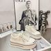 6Cm Height Increase~ European Style Genuine Leather Thick-Soled White Sneakers For Women, Versatile Fashionable Casual_vogvips.com