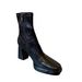 Horse Leather~High Ankle For Women, Autumn And Winter, Petite Waterproof Platform Chunky Heel Genuine Leather_vogvips.com