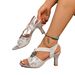 Women’s Shoes Kitten Heel Large Size Women's Sandals Metal Buckle Decoration Fashion High Heel Sandals Women_vogvips.com