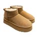 Women's 4cm Hidden-heel Snow Boots, Short Leather Thick-soled Warm Winter Cotton Shoes_vogvips.com