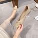 2023 New French Style Low Heel Square Toe Shallow Mouth Single For Women Soft Sole Flat Shoes Design Sense Niche Spring_vogvips.com
