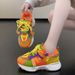 Women's Chunky Sneakers Athletic Shoes Mesh Breathable Soft Sole Fashionable And Versatile Winter New Style 2024_vogvips.com