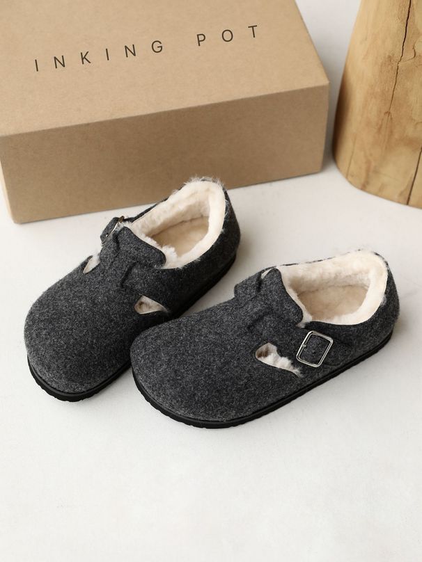 All-Inclusive Soft Cotton Autumn 2024 New Fashion Boken Women's Fleece-Lined Shoes Thick Bottom Lazy Slip-On_vogvips.com