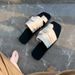 Women's Shoes Niche Design Slippers For Women To Wear As Outerwear Summer Pleated Pile Beach Flat Toe Sandals_vogvips.com