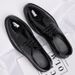 Euro Step Business Formal For Men, Shiny Brogue Carved Pattern Youth Single Groom Shoes, Wedding Leather Shoes_vogvips.com